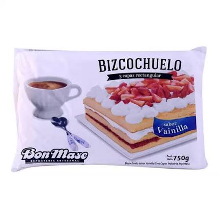Bizcochuelo rectangular 3 capas bon mase